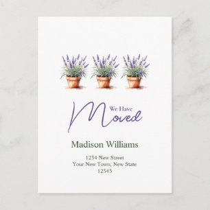 Postal Elegante cambio de dirección   Anuncio de mudanza