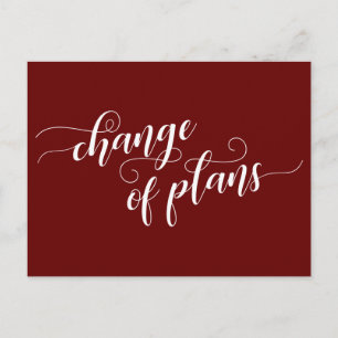 Postal Elegante cambio de planes en Borgoña pospuesto Bod