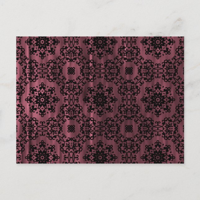 Postal Elegante campeón gótico grunge mandala mauve (Anverso)