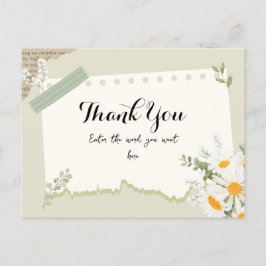 Postal Elegante carta de agradecimiento