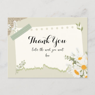 Postal Elegante carta de agradecimiento
