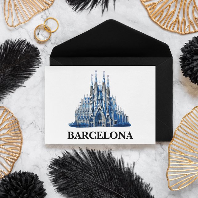 Postal Elegante Catedral de Barcelona (Barcelona Spain Cathedral postcard)