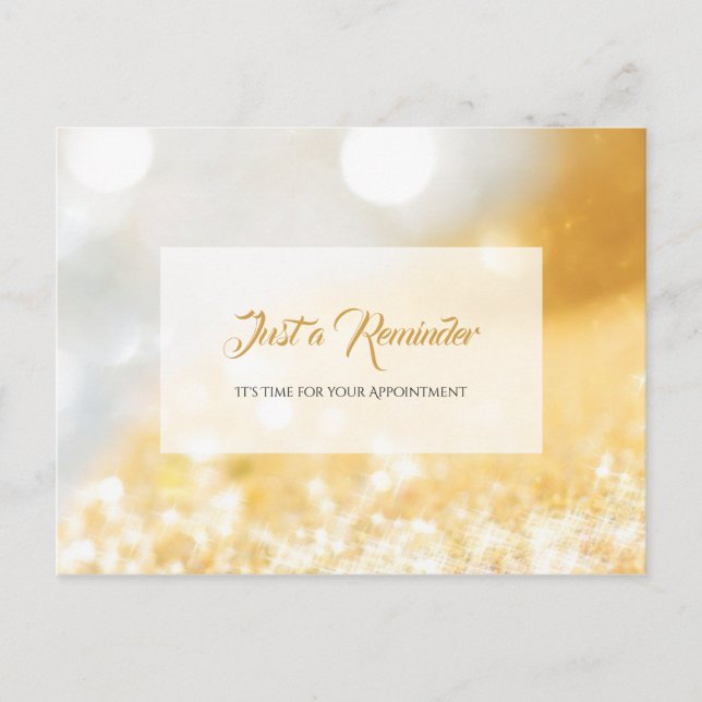 Postal Elegante cita de FAUX Gold y Silver Bokeh (Anverso)
