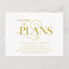 Postal Elegante Clásico Cambio de Oro de planes, Aplazami
