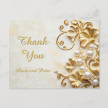 Elegante Clásico Dorado Floral de Agradecimiento T