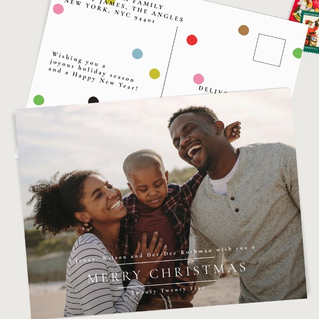 Postal Elegante Classic MERRY NAVIDAD | Marco para fotos (Subido por el creador)