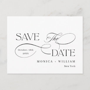 Postal Elegante código QR de boda minimalista para guarda