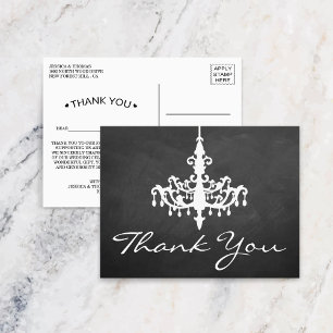 Postal Elegante colección de Bodas de Chalkboard