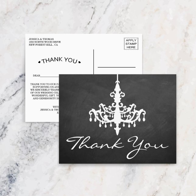 Postal Elegante colección de Bodas de Chalkboard (Subido por el creador)