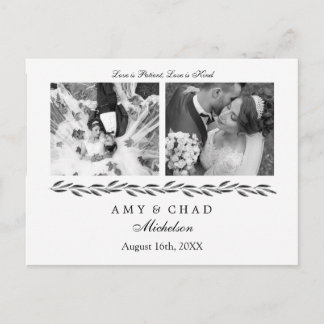 Postal Elegante colección en blanco y Boda blanco