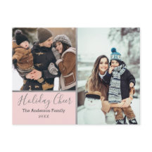 Elegante Collage de fotos Rubor Holiday Cheer Silv