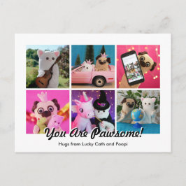 Postal Elegante Collage de fotos sencillo y personalizado