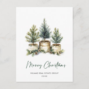 Postal Elegante Compañía de Navidades de Pino