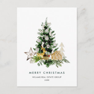 Postal Elegante Compañía de Navidades de Pino