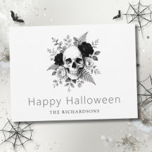 Elegante cráneo gótico de Halloween