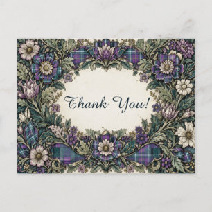 Postal Elegante Cuadro Floral Gracias