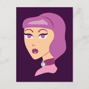 Postal Elegante dama araña