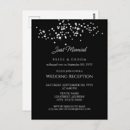 Postal Elegante Diamante de imitación Recepción de bodas