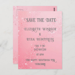 Postal Elegante diseño de espuma verde para Boda