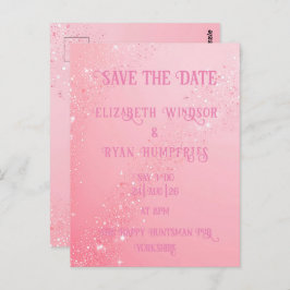 Postal Elegante diseño de espuma verde para Boda