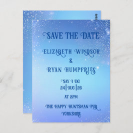 Postal Elegante diseño de espuma verde para Boda