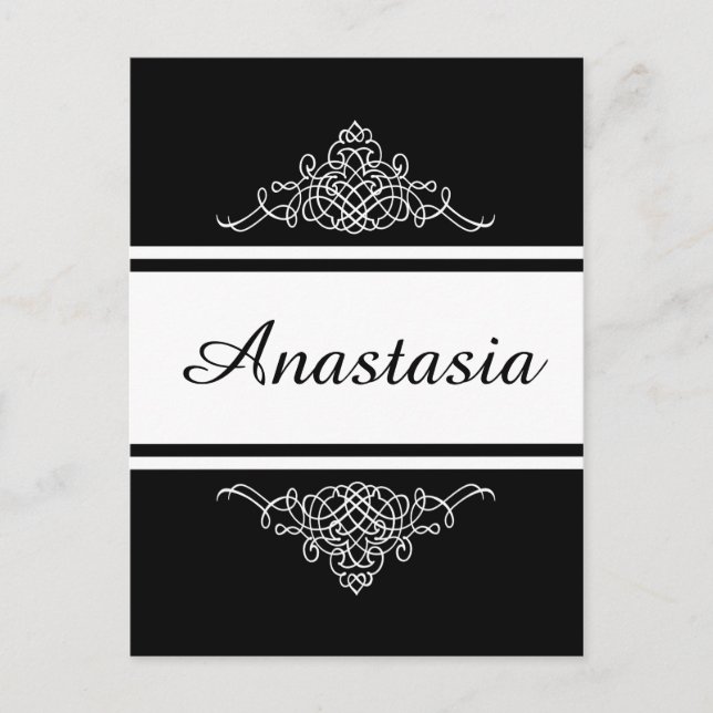 Postal Elegante diseño floral (Anverso)