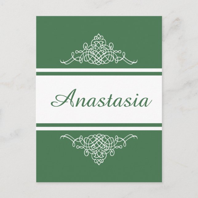 Postal Elegante diseño floral (Anverso)