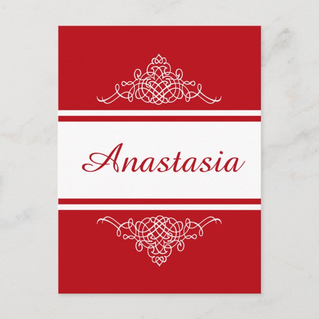 Postal Elegante diseño floral (Anverso)