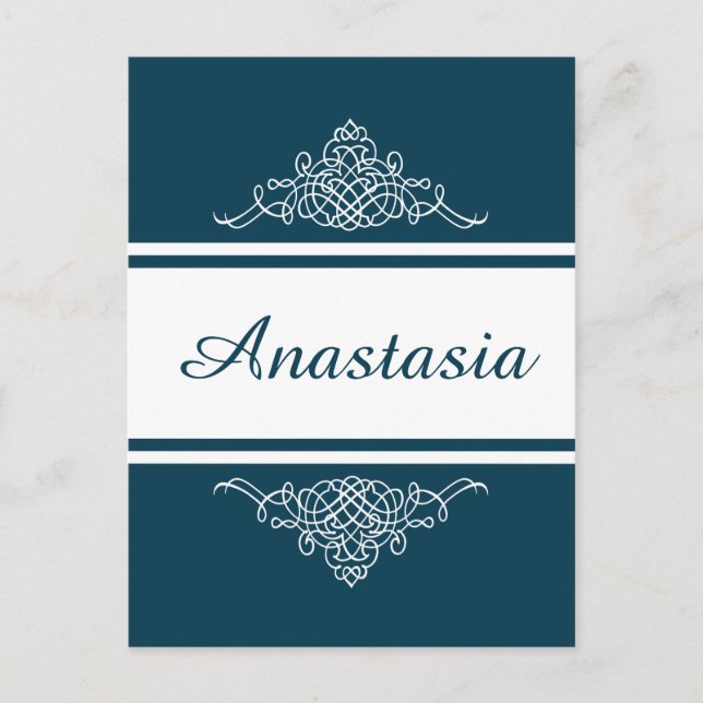 Postal Elegante diseño floral (Anverso)