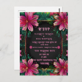Postal Elegante diseño floral con colores vivos
