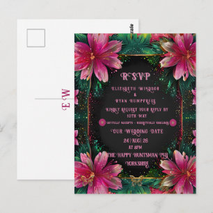 Postal Elegante diseño floral con colores vivos