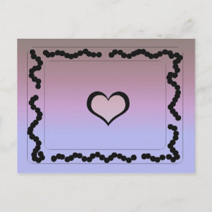 Postal Elegante diseño negro y morado