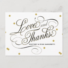 Postal Elegante Dot Gold Gracias