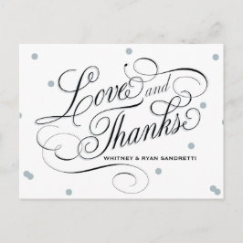 Postal Elegante Dot Silver Gracias