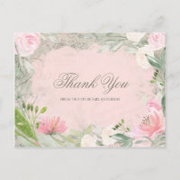 Elegante Ducha Bridal De Flores Rosadas Francesas