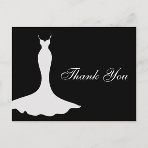 Postal Elegante Ducha De Novias De Oro Gracias