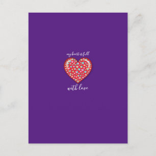 Postal Elegante Editibale Simple Heart Design