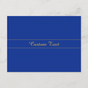 Postal Elegante escritura dorada sobre fondo azul marino