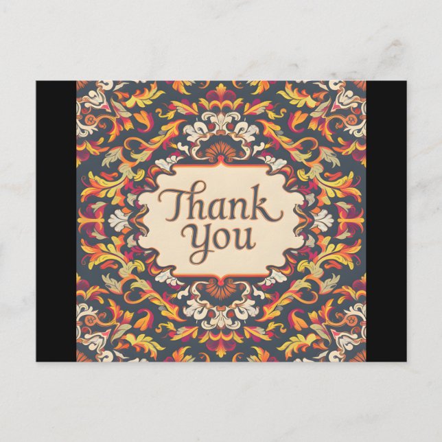 Postal elegante estilo barroco vintage (Anverso)