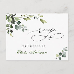 Postal Elegante Eucalyptus Boho Bridal Shower Receta