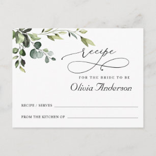 Postal Elegante Eucalyptus Boho Bridal Shower Receta