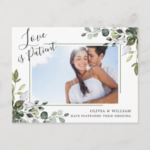 Postal Elegante Eucalyptus FOTO Boda cambio de planes