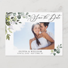 Postal Elegante Eucalyptus FOTO Wedding Save the Date