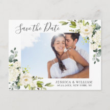 Elegante Eucalyptus FOTO Wedding Save the Date
