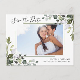 Postal Elegante Eucalyptus FOTO Wedding Save the Date