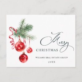 Postal Elegante felicitación corporativa por el Ornamento