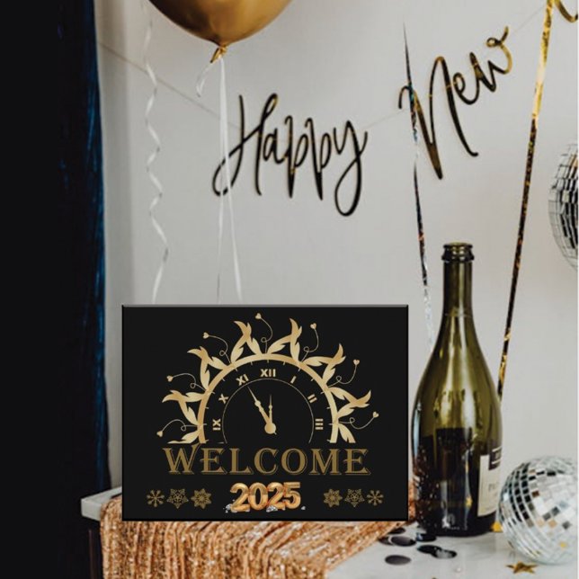 Postal Elegante Feliz Año Nuevo 2025,Festival Purpurina d (Subido por el creador)