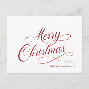 Postal Elegante Feliz Navidad Minimalista Saludo