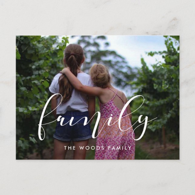 Postal Elegante festividad familiar (Anverso)