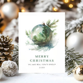 Postal Elegante fiesta corporativa de adorno navideño